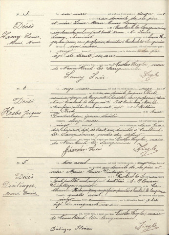Registre des décès 1934-1941