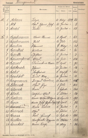 Registre des naissances 1917