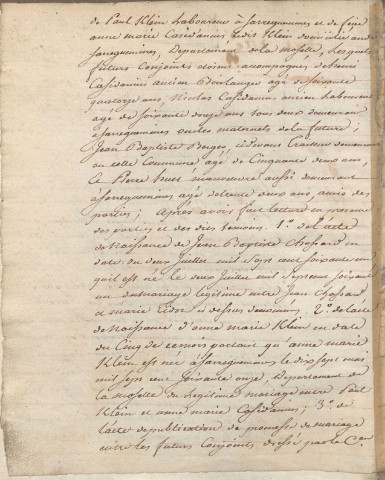 Registre des mariages 1798-1803