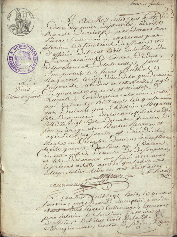 Registre d'État Civil 1808
