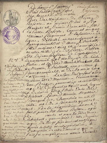 Registre d'État Civil 1807