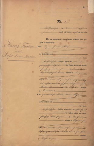 Registre des mariages 1883-1892
