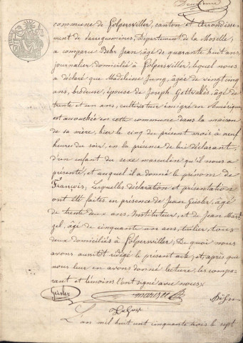 Registre d'État Civil 1853-1862