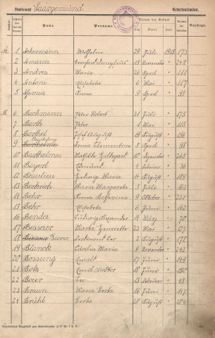 Registre des naissances 1915
