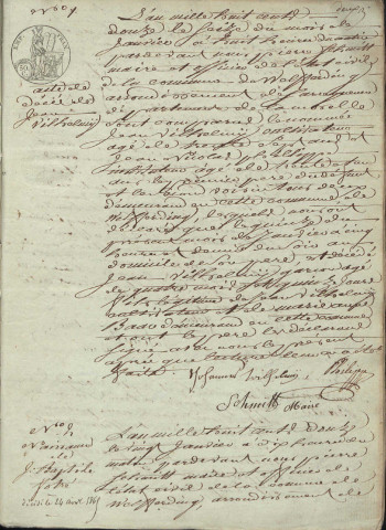 Registre d'État Civil 1812-1821