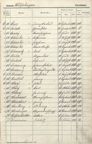 Registre des naissances 1898