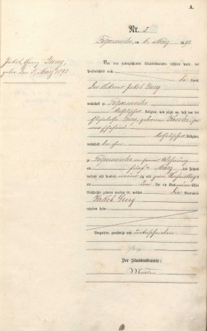 Registre des naissances 1892-1901