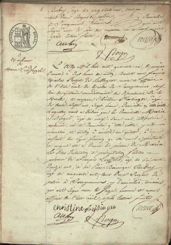 Registre d'État Civil 1841