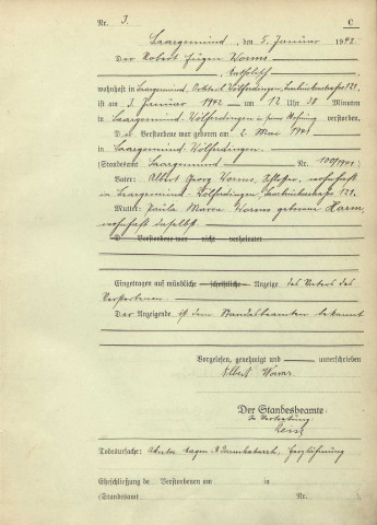 Registre des décès 1942