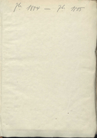Registre d'État Civil 1804-1805