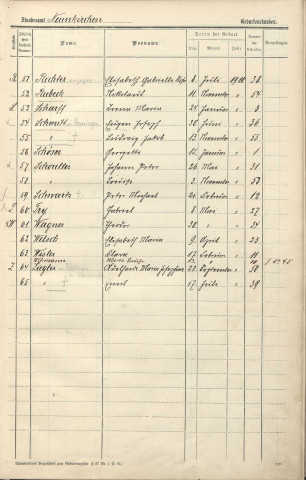 Registre des naissances 1910-1911