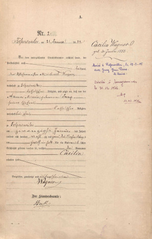 Registre des naissances 1882-1891