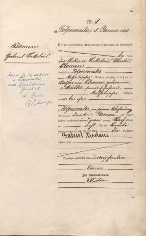 Registre des naissances 1902-1911