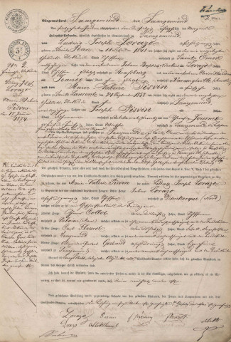 Registre des mariages 1874