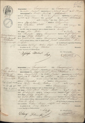 Registre des naissances 1872