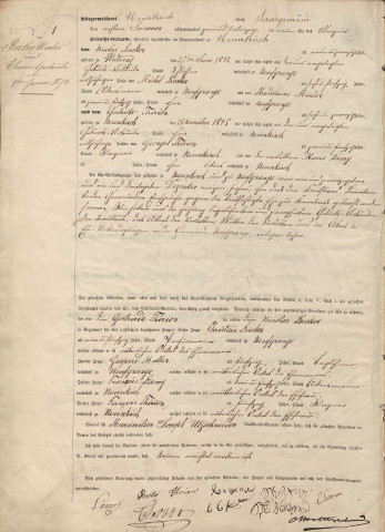 Registre des mariages 1872-1875