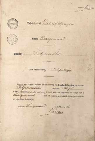 Registre des décès 1872-1881