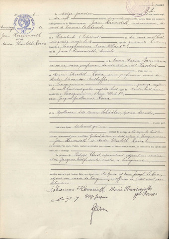 Registre des mariages 1937-1938