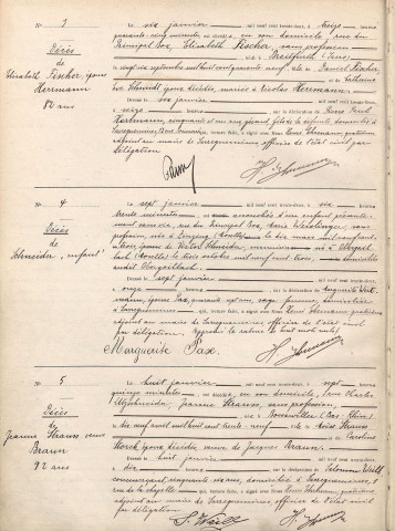Registre des décès 1932