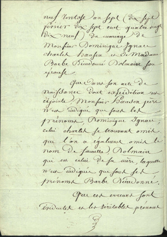 Registre des naissances 1798-1803