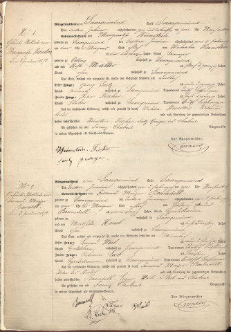 Registre des naissances 1872