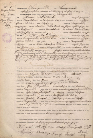 Registre des mariages 1874