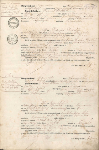 Registre des décès 1872-1881