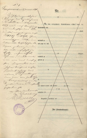 Registre des décès 1890