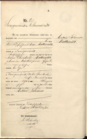 Registre des naissances 1880
