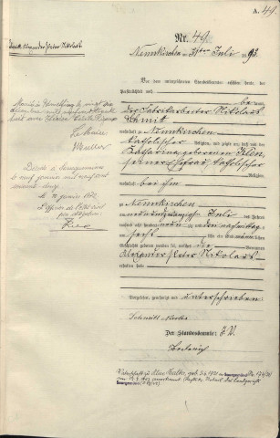 Registre des naissances 1893-1897