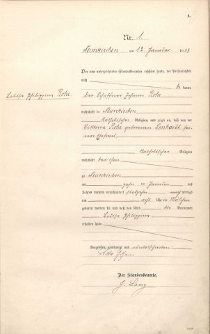 Registre des naissances 1917-1919
