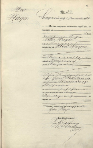 Registre des décès 1890