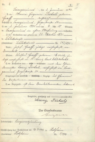 Registre des décès 1941