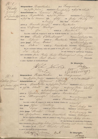 Registre des naissances 1872-1875
