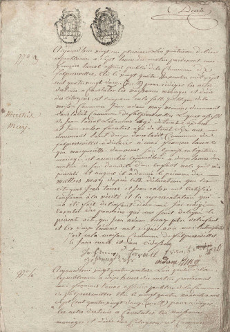 Registre d'État Civil 1793-1802