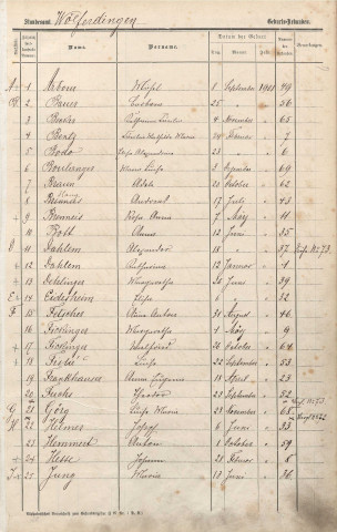 Registre des naissances 1901