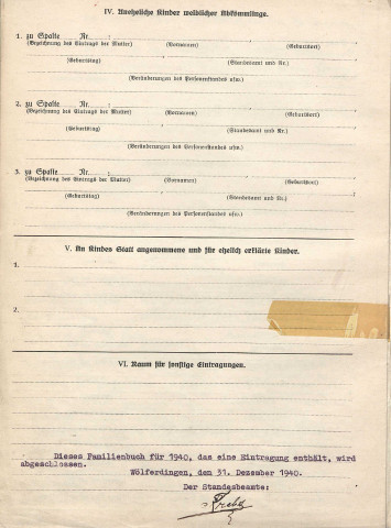 Registre des mariages 1940-1941