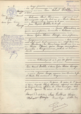 Registre des mariages 1931-1932