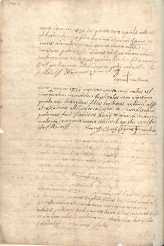Registre de catholicité 1731-1744
