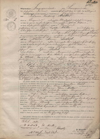 Registre des mariages 1875