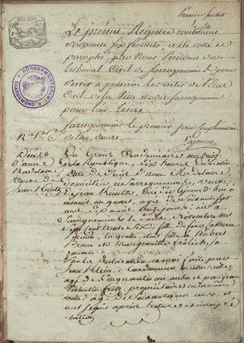 Registre d'État Civil 1804-1805