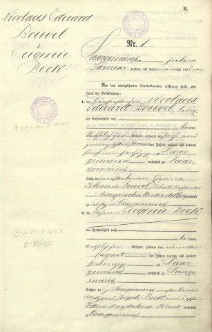 Registre des mariages 1893
