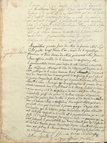Registre d'État Civil 1793-1799