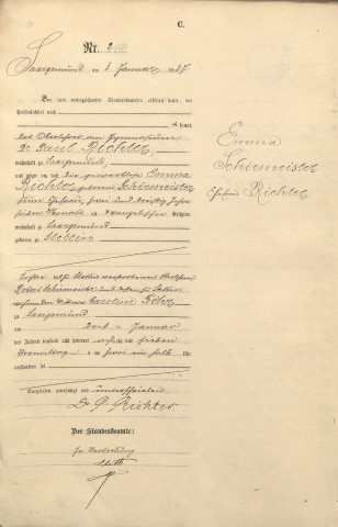Registre des décès 1887