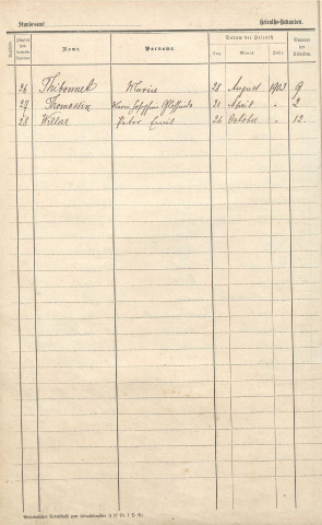 Registre des mariages 1903-1907